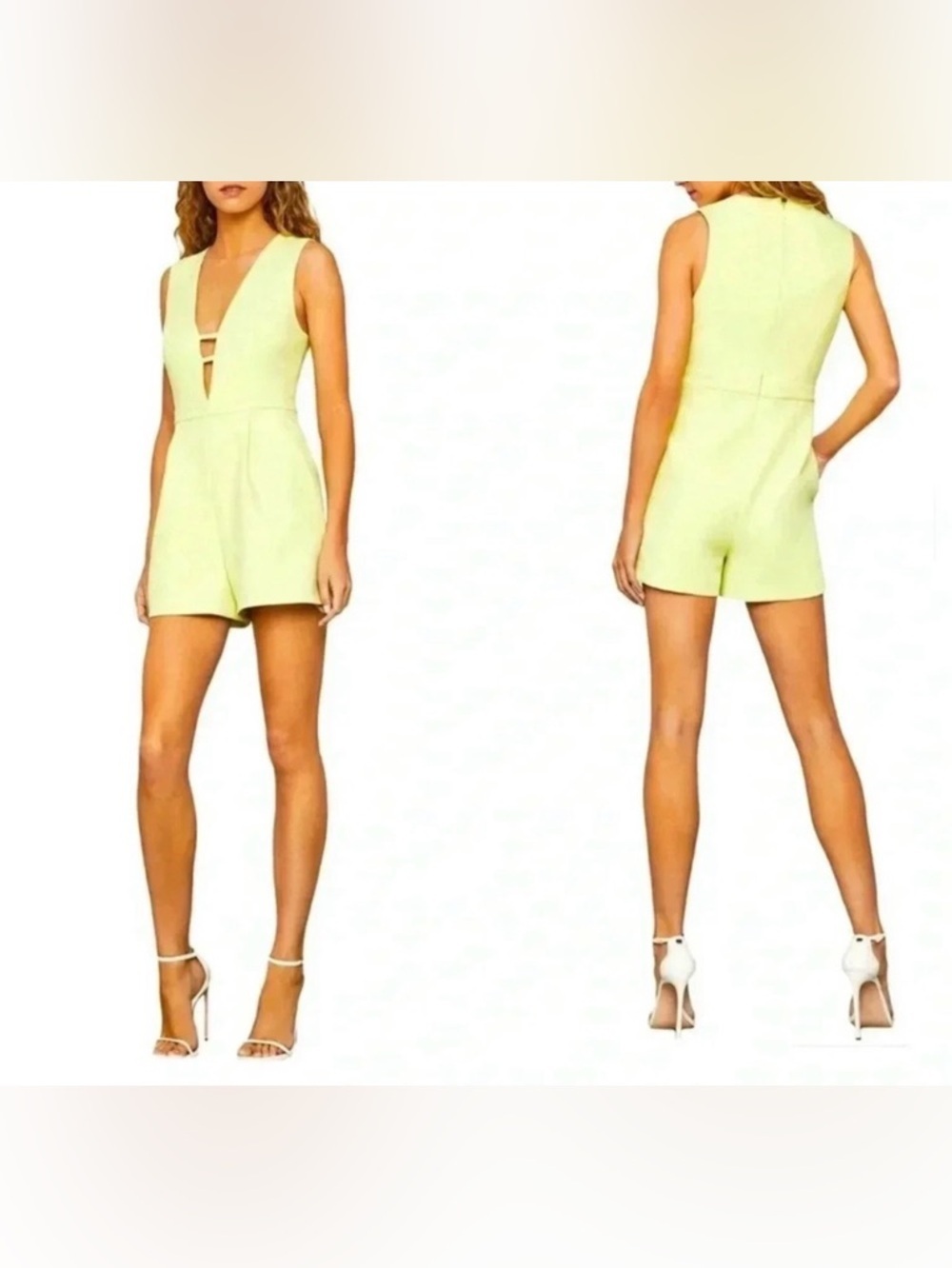 BCBC MaxAzria Romper V Neck Cutout Size 6
